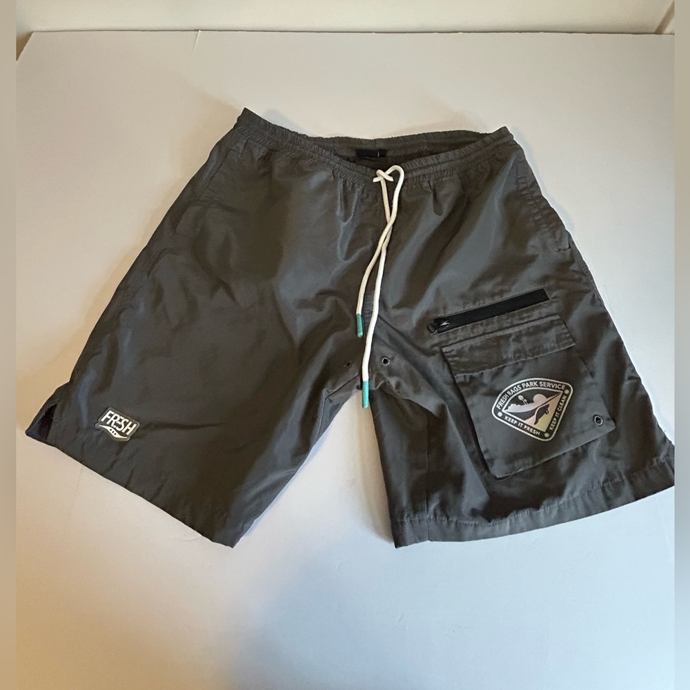 FRESH Florida Rags Men's Gray Swim Board Shorts with Cargo Pocket